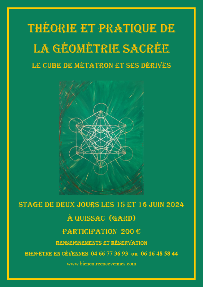 Affiche geometrie sacree juin 2024