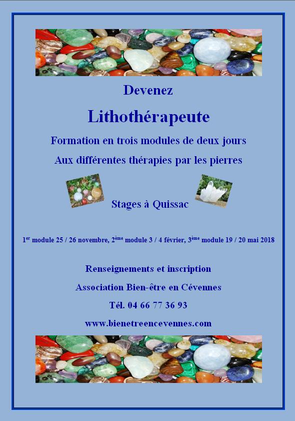 Affiche lithotherapeute 2016 2017