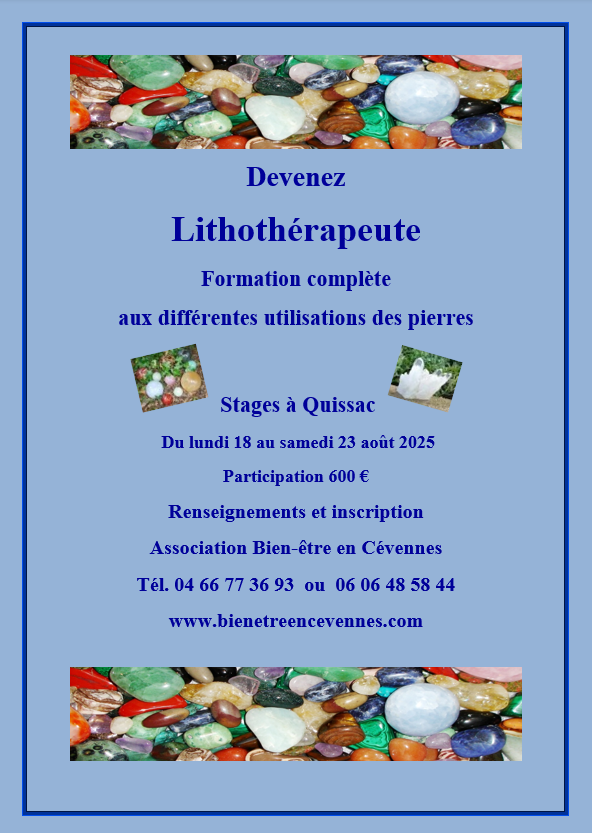 Affiche lithotherapie aout 2025 600