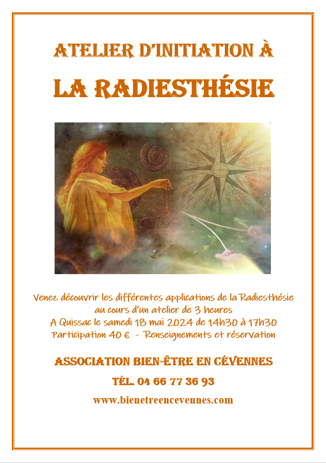 Affiche radiesthesie mai 2024