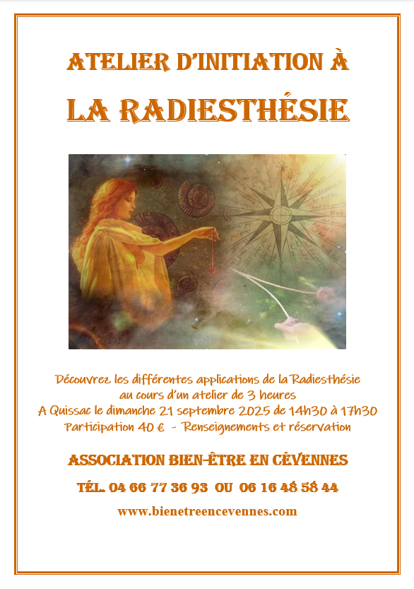 Affiche radiesthesie septembre 2025