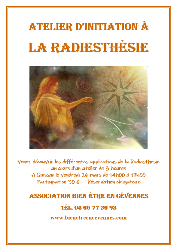 Affiche radiesthesie vendredi 26 mars 2021