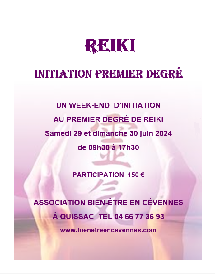 Affiche reiki 1 juin 2024