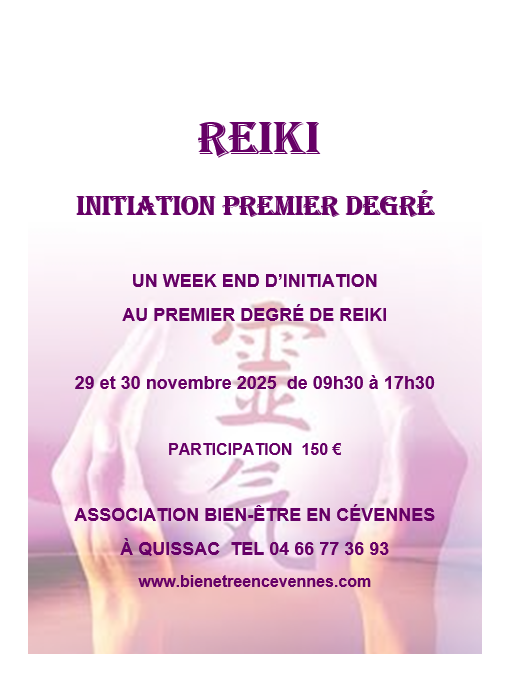 Affiche reiki 1 novembre 2025