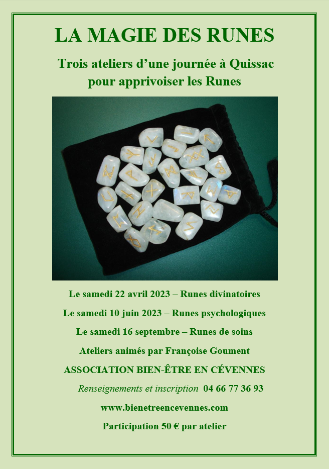 Affiche runes 3 ateliers 2023