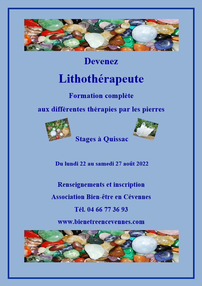 Lithotherapie aout 2022