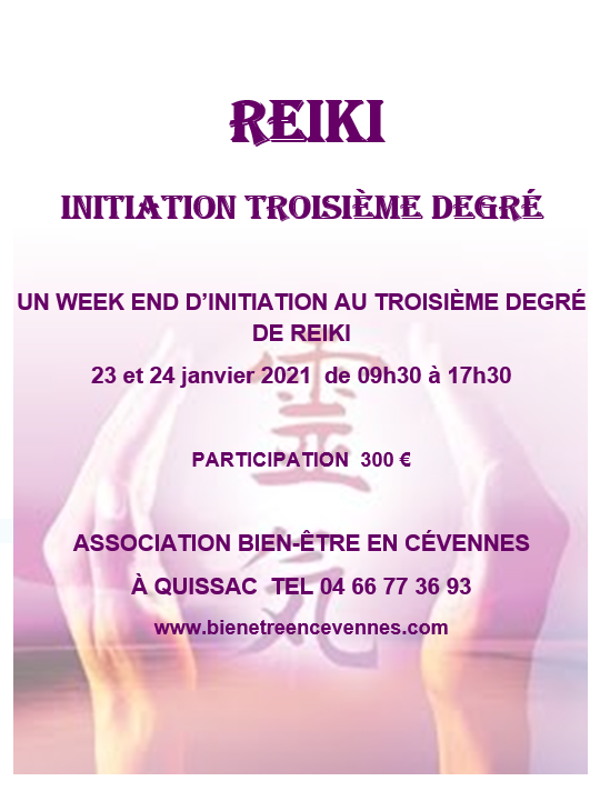 Reiki 3 janvier 2021