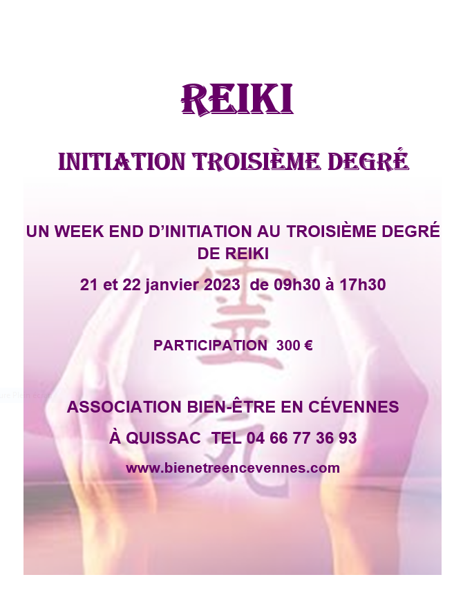 Reiki 3 janvier 2023