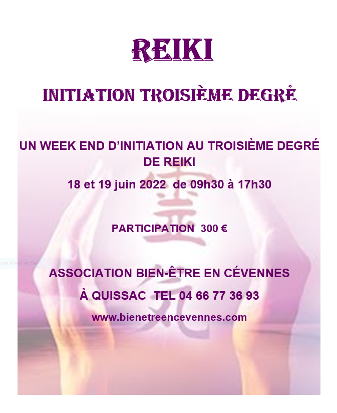 Reiki 3 juin 2022