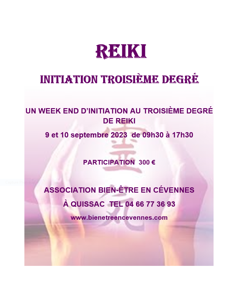 Reiki 3 septembre 2023